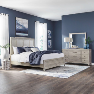 New Haven King California Panel Bed, Dresser & Mirror