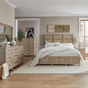 Proximity Place King California Panel Bed, Dresser & Mirror, Chest, Night Stand