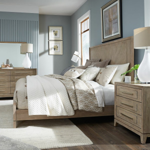 Brentwood King California Panel Bed, Dresser & Mirror, Chest, Night Stand