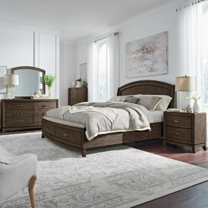 Avalon King Panel Storage Bed, Dresser & Mirror, Chest