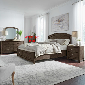Avalon Queen Panel Storage Bed, Dresser & Mirror, Chest, NS