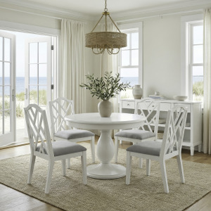 Chesapeake Charm 5 Piece Pedestal Table Set
