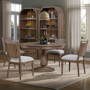 Hickory Grove 5 Piece Pedestal Table Set