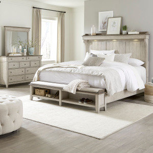 Ivy Hollow King California Mantle Storage Bed, Dresser & Mirror