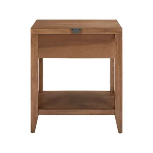 Shaker Lakes Open Nightstand w/ Charging Station