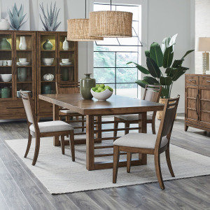 Shaker Lakes Opt 5 Piece Double Pedestal Table Set