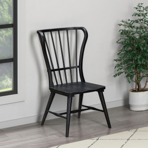 River Place Windsor Back Side Chair - Black