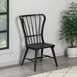 River Place Windsor Back Side Chair - Black
