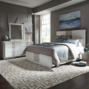 Mirage King California Panel Bed, Dresser & Mirror