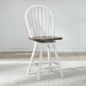 Windsor Swivel Counter Chair, White