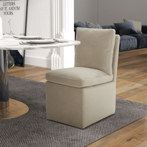 Accent Dining Chair w/ Casters - Wicker