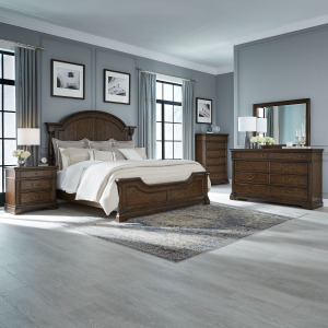 Arden Road King California Poster Bed, Dresser & Mirror, Chest, Night Stand