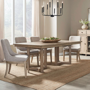 Proximity Place Opt 5 Piece Double Pedestal Table Set