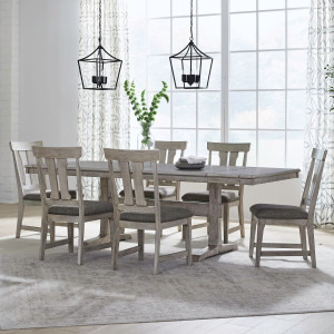 Hallendale 7 Piece Trestle Table Set