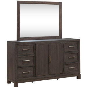 Modern Edge Dresser & Mirror