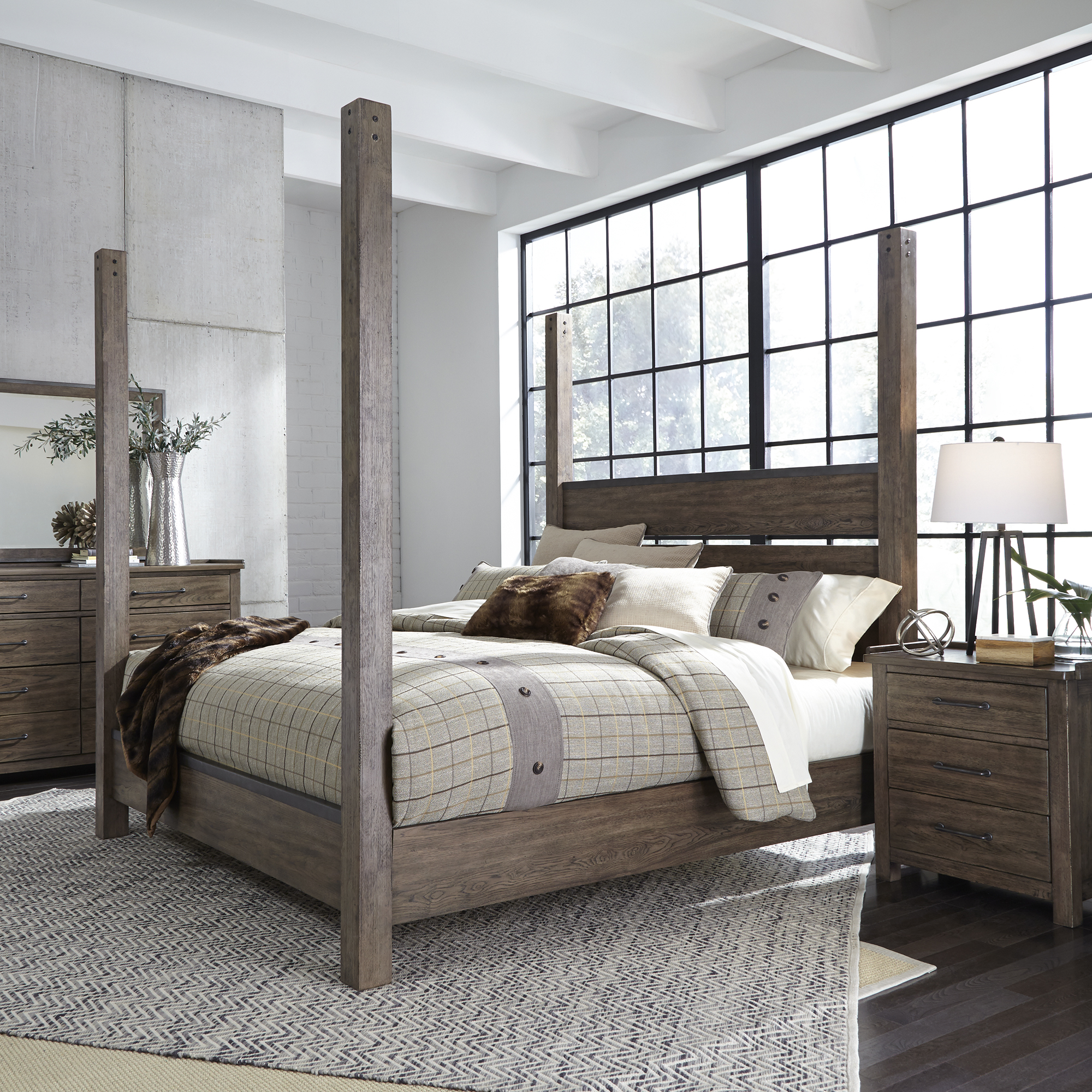 Sonoma Road Queen Poster Bed NIS423098109 by Samuel Frederick Furniture