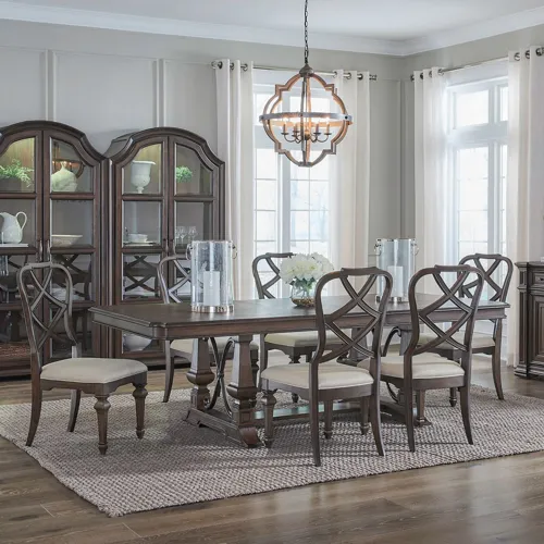 Provence Park 7 Piece Trestle Table Set