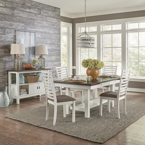 Brook Bay 5 Piece Trestle Table Set