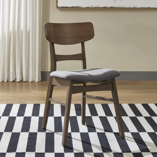 Space Savers Panel Back Side Chair- Grey (RTA)