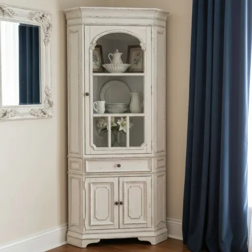 Magnolia Manor Corner Cabinet