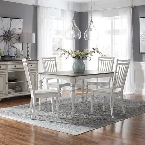 Magnolia Manor Opt 5 Piece Leg Table Set