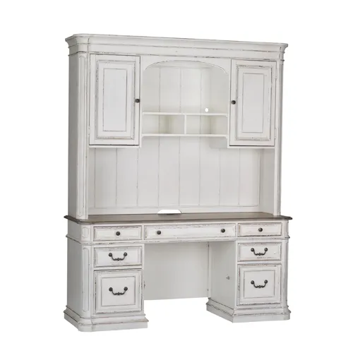 Magnolia Manor Credenza & Hutch