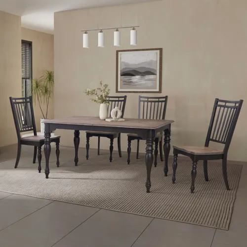 Magnolia Manor Opt 5 Piece Leg Table Set