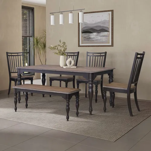 Magnolia Manor Opt 6 Piece Leg Table Set