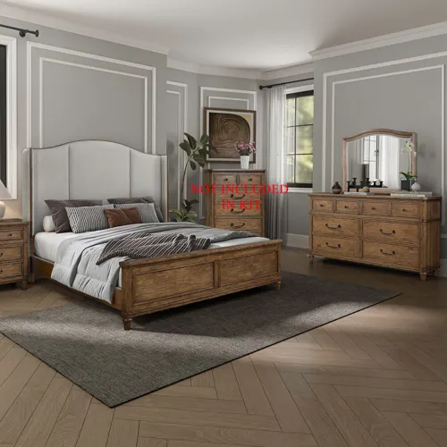 Harrison Heights Queen Shelter Bed, Dresser & Mirror