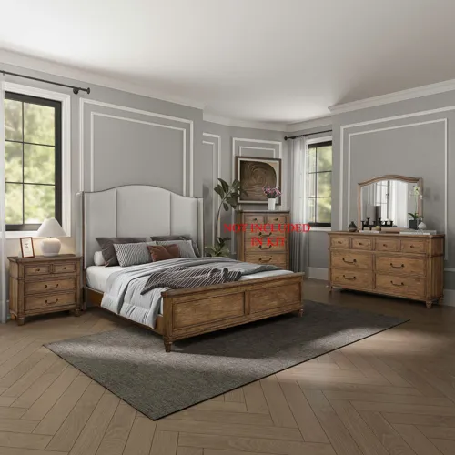 Harrison Heights Queen Shelter Bed, Dresser & Mirror, Night Stand