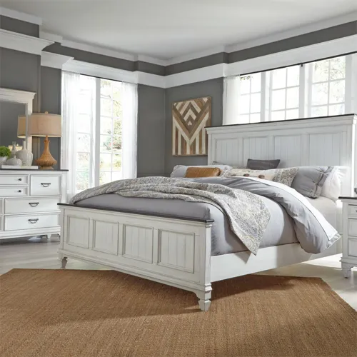 Allyson Park King California Panel Bed, Dresser & Mirror