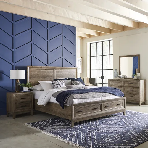 Ridgecrest Queen Storage Bed, Dresser & Mirror, Night Stand