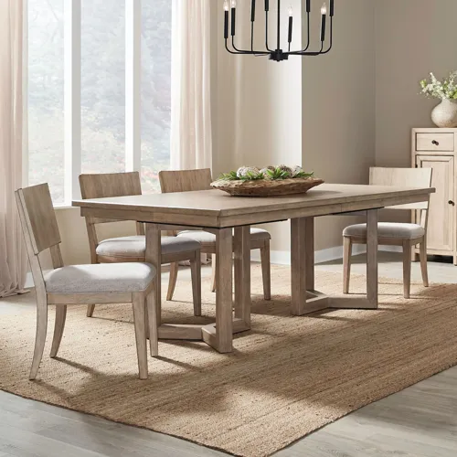 Proximity Place 5 Piece Double Pedestal Table Set
