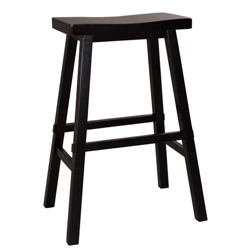 Creations II 30 Inch Sawhorse Barstool - Black (RTA)