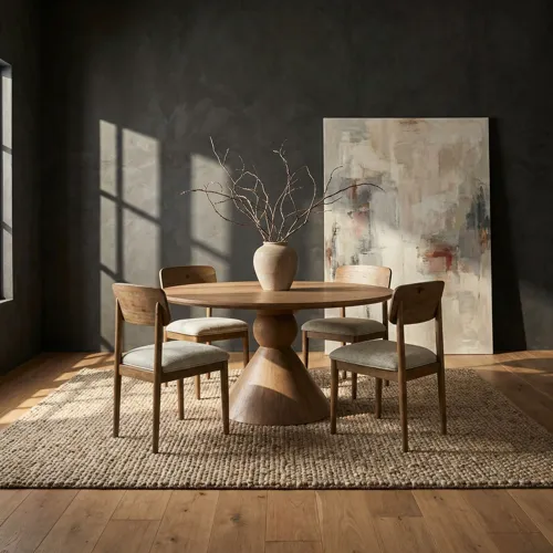 Briarcrest Opt 5 Piece Round Ped Table Set