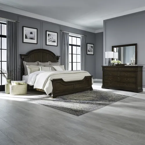 Arden Road Queen Poster Bed, Dresser & Mirror