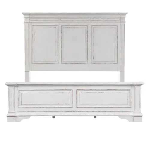 Abbey Park King Panel Bed, Dresser & Mirror, Chest