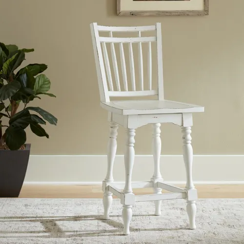 Magnolia Manor Spindle Back Swivel Counter Height Chair