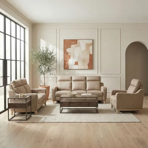 Como Sofa w/ Loveseat & Recliner
