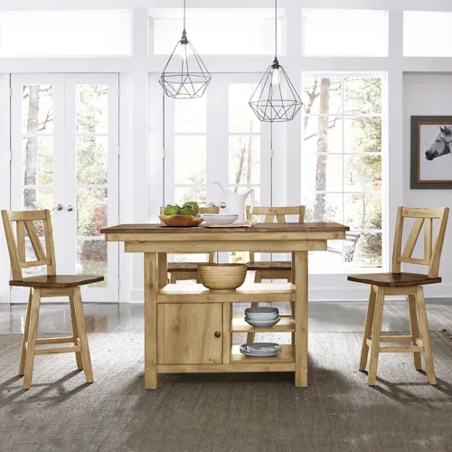 Lindsey Farm 5 Piece Gathering Table Set