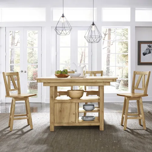 Lindsey Farm 5 Piece Gathering Table Set