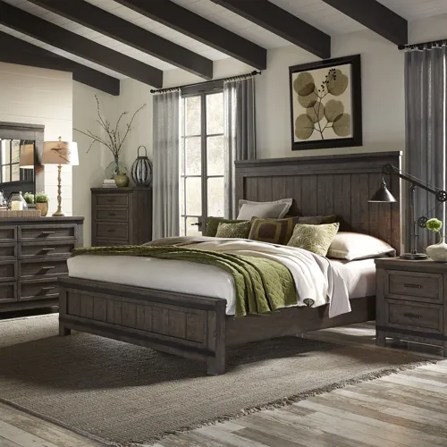Thornwood Hills Queen Panel Bed, Dresser & Mirror, Chest, Night Stand