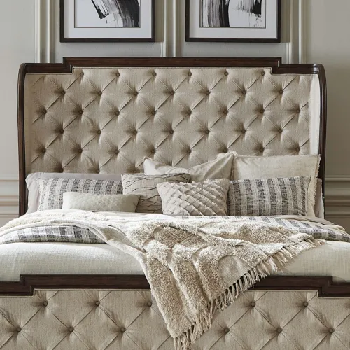 Provence Park Queen Shelter Bed, Dresser & Mirror, Night Stand