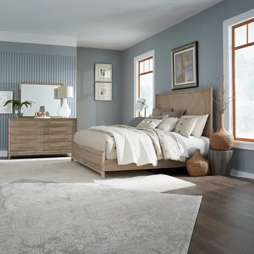 Brentwood King Panel Bed, Dresser & Mirror