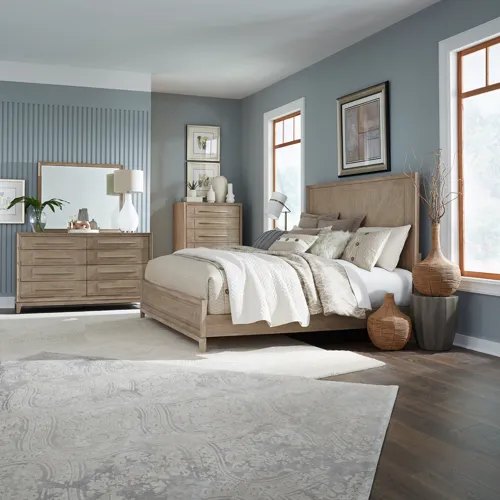 Brentwood Queen Panel Bed, Dresser & Mirror, Chest