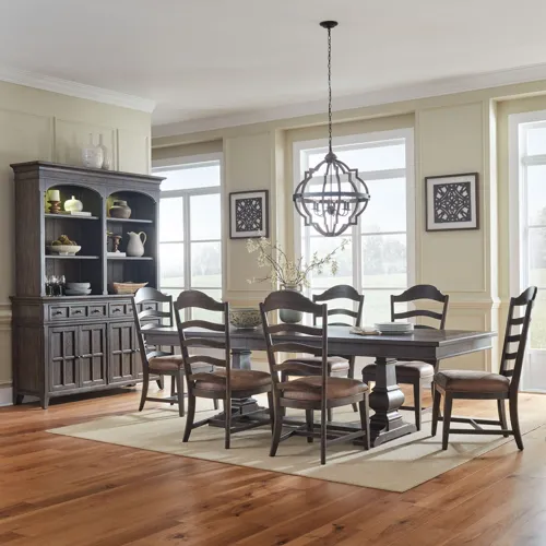 Paradise Valley 7 Piece Trestle Table Set