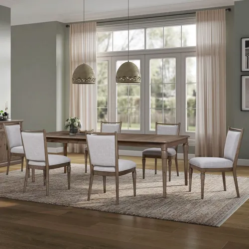 Hickory Grove Opt 7 Piece Rectangular Table Set