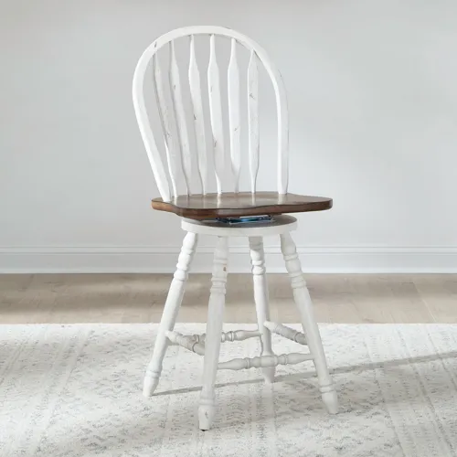 Carolina Crossing Windsor Swivel Counter Chair - White