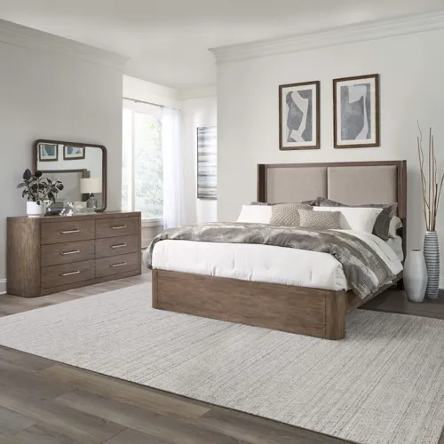 South Bend King Shelter Bed, Dresser & Mirror