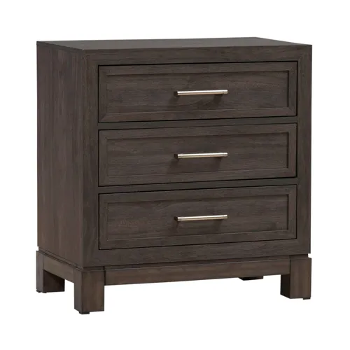 Modern Edge Nightstand w/Charging Station